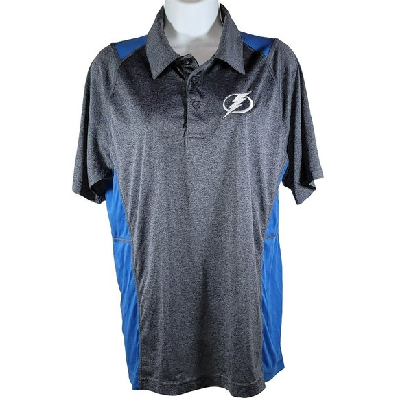 SportTek Tops Sport Tek Tampa Bay Lightning Polo Shirt Gray With